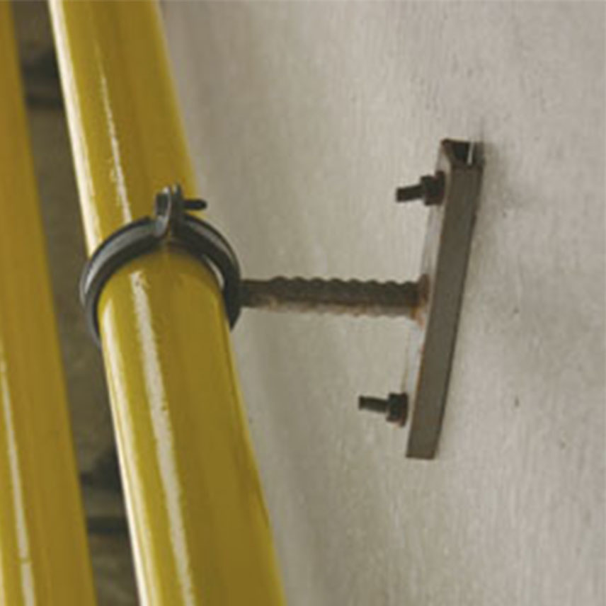 Abraçadeira Isofónica Com Porca M8+M10 PCL104 Ferro Passivado Amarelo/Zincado